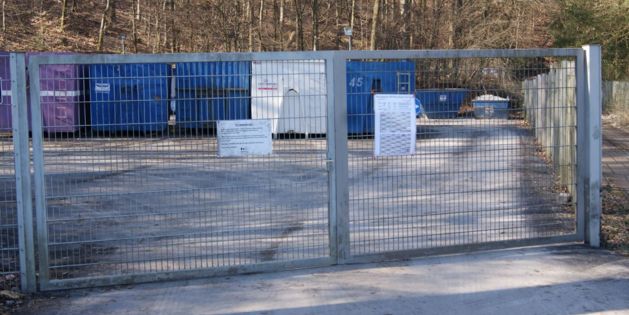 Der geschlossene Recyclinghof in Ispringen